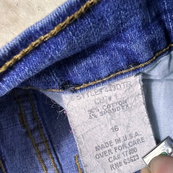 NYDJ Vintage Dark Wash High Rise Straight Leg Tummy Tuck Denim Jeans Size 16 - Picture 5 of 10